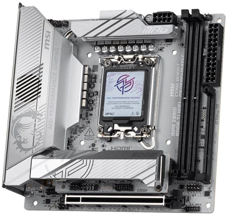 Pagrindinė plokštė MSI MPG Z890I EDGE TI WIFI /Z890/DDR5/SATA3/M.2/TB4/WiFi/BT/PCIe5.0/s.1851/mITX