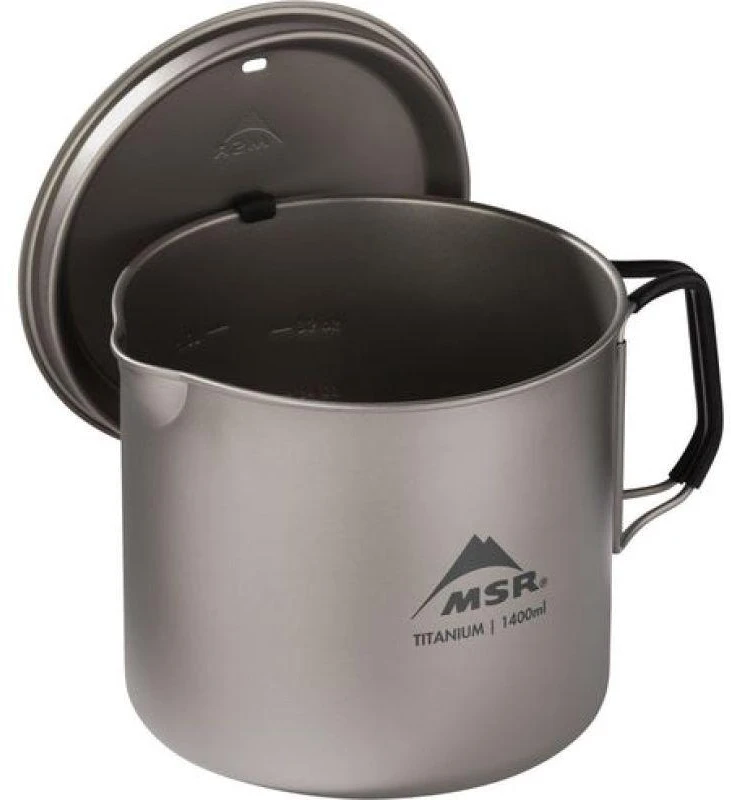 JAV MSR Titan Virdulys 1400 mL titaninis puodas