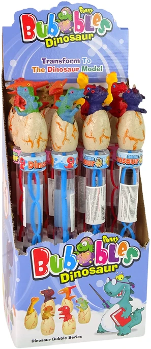 Muilo burbulai su dinozauru 34 cm įvairių spalvų