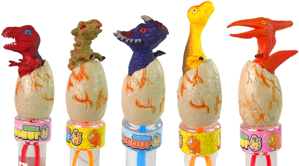 Muilo burbulai su dinozauru 34 cm įvairių spalvų