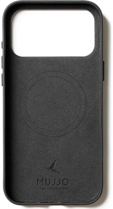 Mujjo Odinis dėklas - etui skórzane do iPhone 17 Pro Max kompatybilne su MagSafe (juodas)