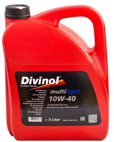 Multilight DIVINOL 10W40 5 l SN/CF, MB229.1, VW 505.00/502.00