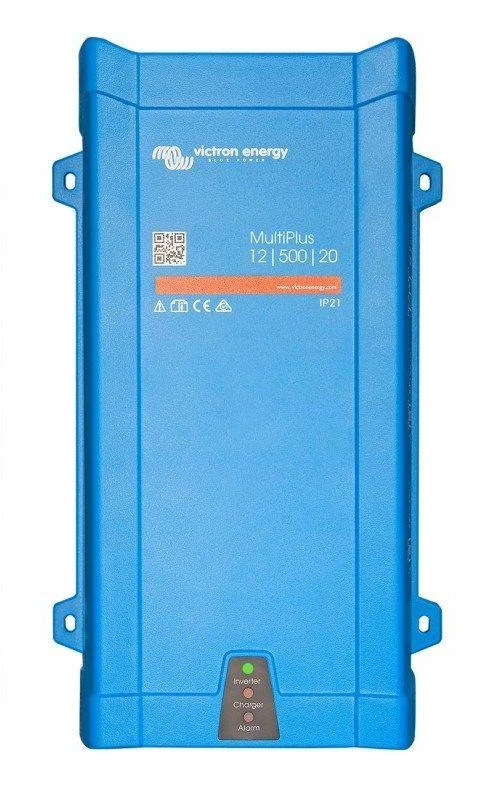 Įtampos keitiklis - įkroviklis MultiPlus 12Vdc/230Vac 500VA, UPS funkcija, įkrovimo srovė 20A Victron energy