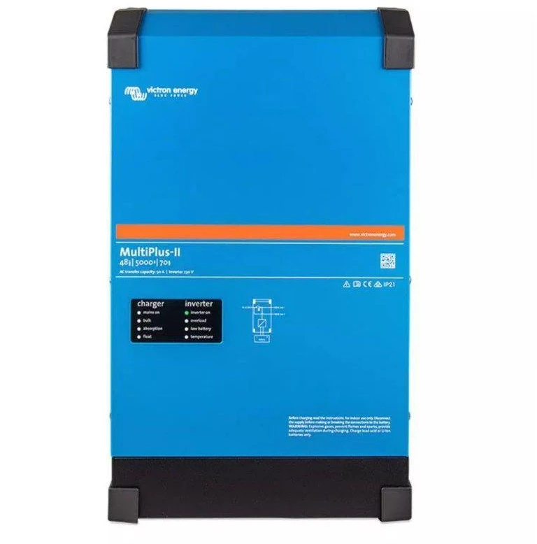 VIG Victron Energy MultiPlus-II maitinimo adapteris / inverteris Vidaus 5000 W Juoda, Mėlyna