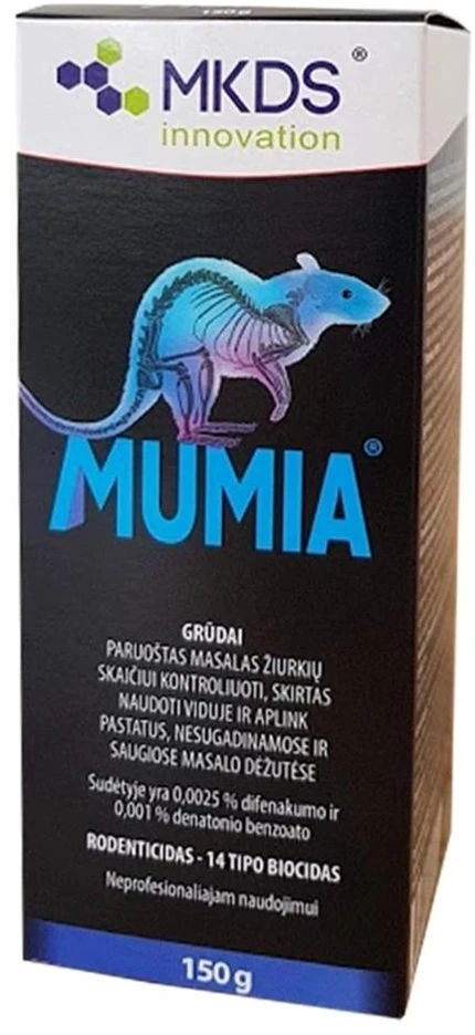 Mkds Graužikų nuodai MUMIA, grūdais, 150 g