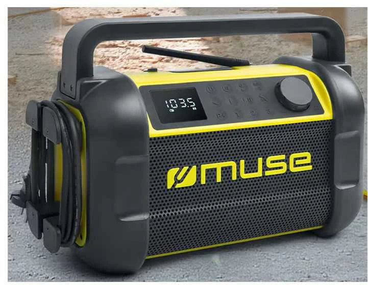 Muse | M-928 BTY | Jobsite Radio speaker | Atsparus vandeniui | Bluetooth | Belaidė jungtis | Portable | NFC features | Juodas/Geltona