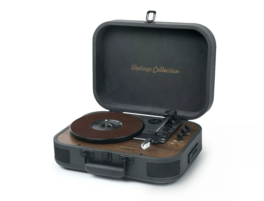 „Muse“ patefono stereosistema su „Bluetooth“ išvestimi | MT-207 DGB | 2x5 W | Bluetooth | Juodas/Brownas