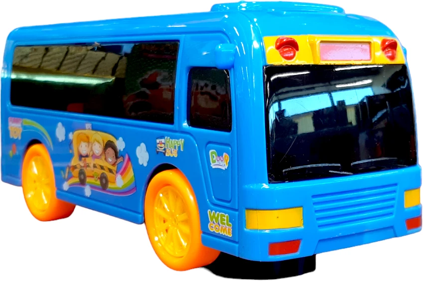 Muzikinis autobusas su 3D šviesomis, mėlynas