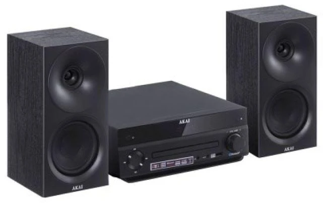 AKAI AM-301B sistema 40W (2x20W) CD MP3 BT USB FM 40 išankstinių stočių AUX RCA, juodas