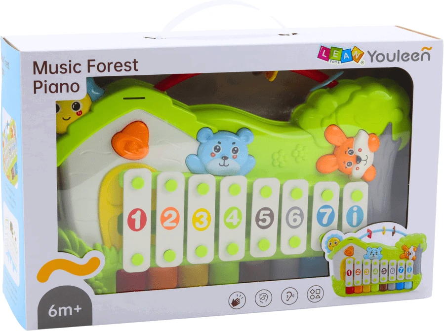 Lean Toys Vaikiškas muzikinis pianinas su ksilofonu ir melodijomis