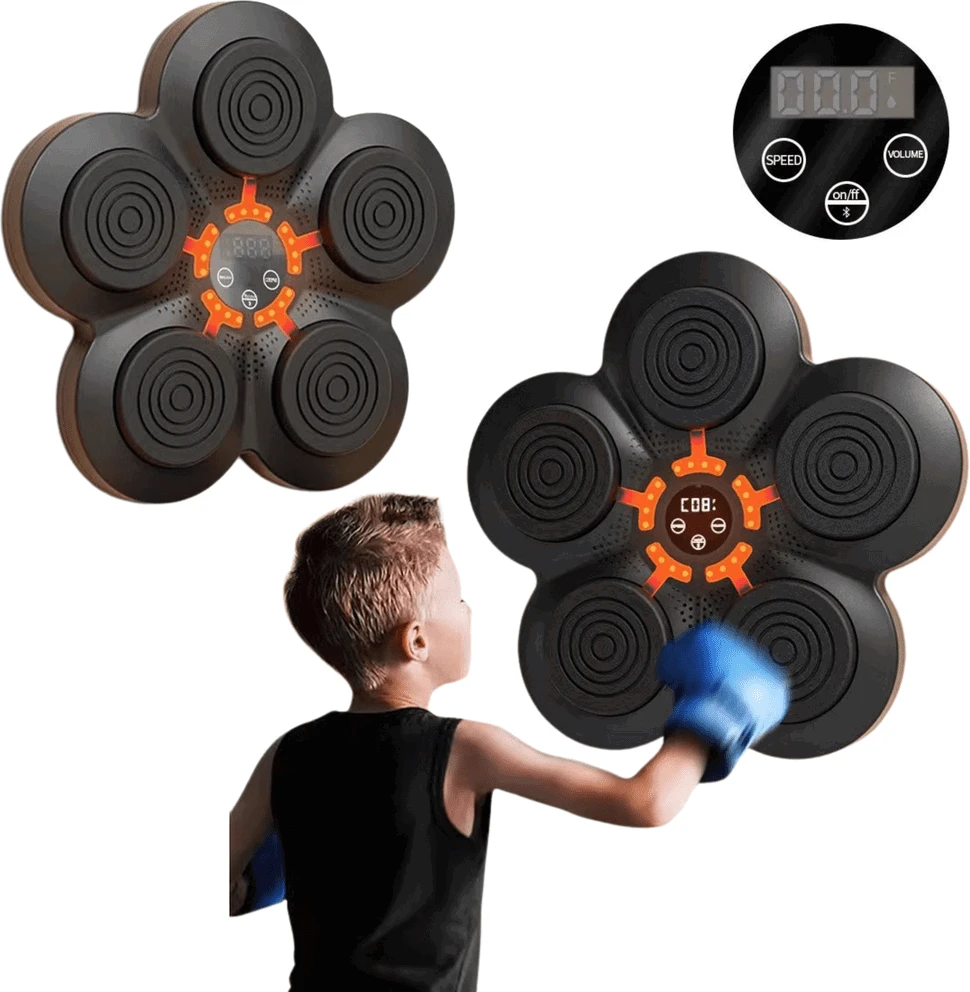 Lean Toys LED Muzikinis Bokso Treniruoklis