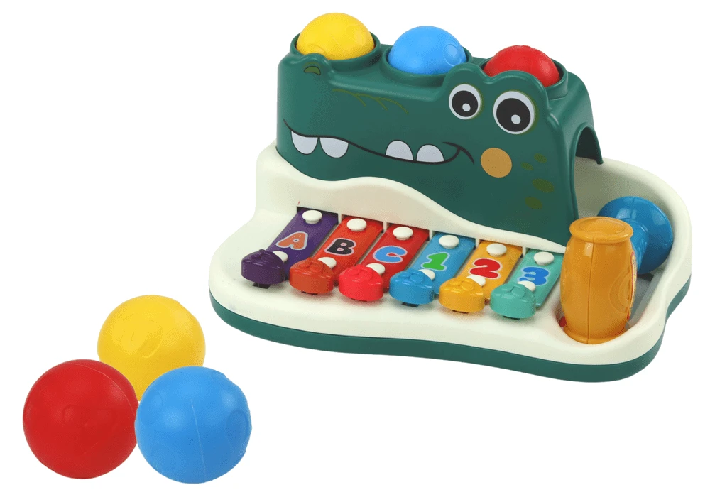 Cimbolai Krokodilas su priedais Lean Toys, 5 d.