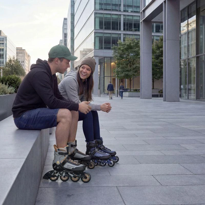 Riedučiai NA22151 Armour, juodi, 38 dydis, Nils Extreme