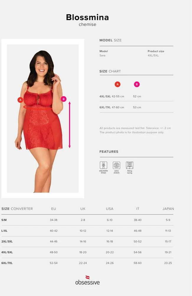Obsessive OBS suknelė 4XL/5XL