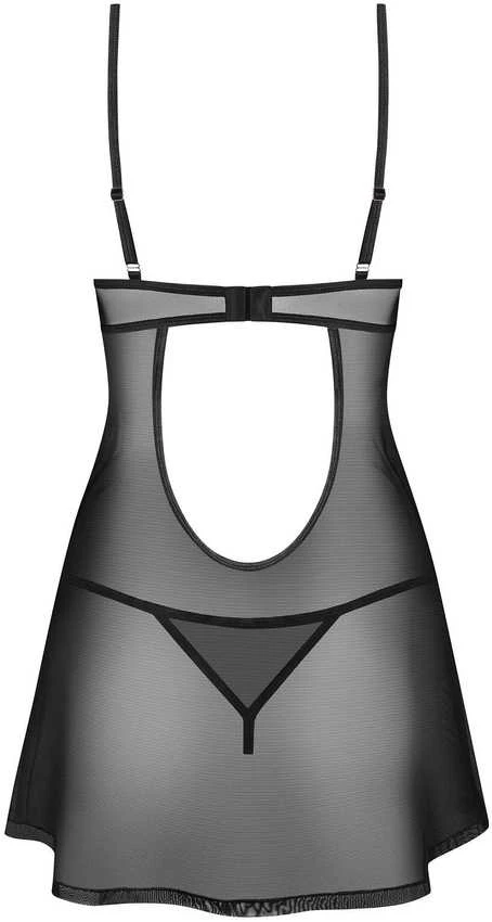 Naktinukai juodi Euridia Chemise – švelnus pasirinkimas