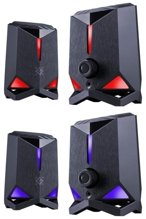 Speakers Defender Rocket 2.0 6w LED USB, juodas