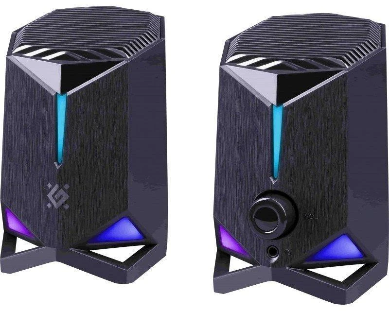 Speakers Defender Rocket 2.0 6w LED USB, juodas