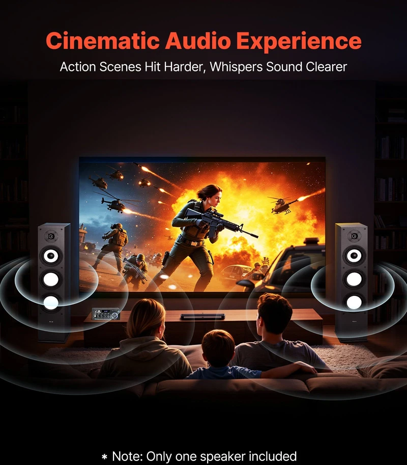 Namų kino sistema VEVOR Grindinė kolonėlė 200W
