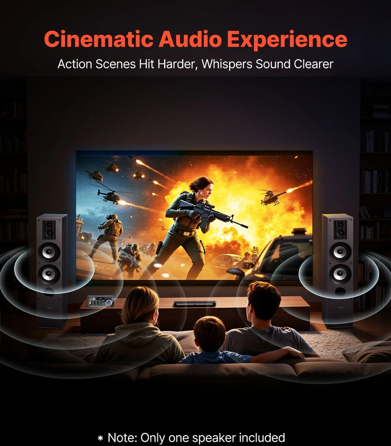 Namų kino sistema VEVOR Grindinė 3 krypčių kolonėlė 145W