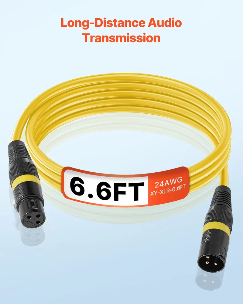 Namų kino sistema VEVOR XLR kabelis 2m 10 vnt rinkinys