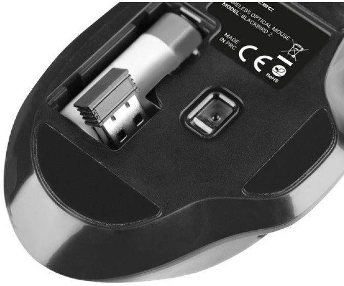 Natec Pelė, BlackBird 2, Silent, Wireless, 1600 DPI, Optinė, Juodas | Natec | Pelė | Optinė | Wireless | Juodas/Gray
