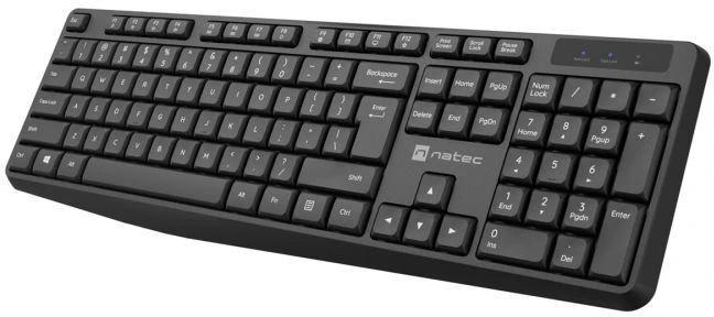 Natec | Klaviatūra ir pelė | Squid 2in1 Bundle | Klaviatūros ir pelės rinkinys | Wireless | Belaidė jungtis | US | Juodas
