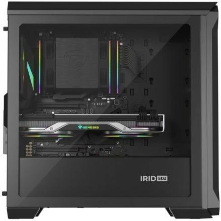 Ausinės NATEC Genesis Irid 503 ARGB NPC-1559 korpusas (Micro ATX, Mini ITX; juodas)