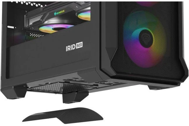 Ausinės NATEC Genesis Irid 503 ARGB NPC-1559 korpusas (Micro ATX, Mini ITX; juodas)