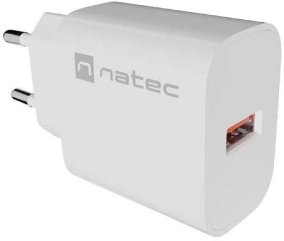 Natec Ribera 18W USB-A, baltas