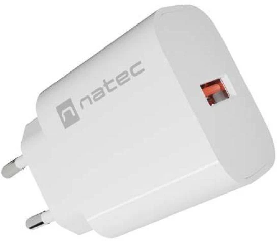 Natec Ribera 18W USB-A, baltas