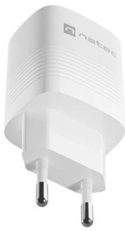 Įkroviklis - NATEC RIBERA GAN 30W USB-A + USB-C Greitas Pakrovėjas Baltas