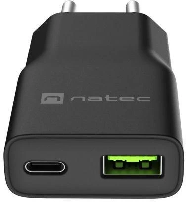 NATEC NUC-2377 mobile device charger Universal Juodas AC Fast charging Indoor