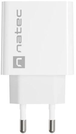 NATEC USB įkroviklis Ribera USB-A+USB-C Maitinimas 20W baltas