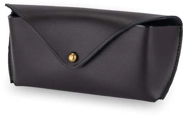 Solier Accessories Personalized genuine leather spectacle case Solier SA37 juodas
