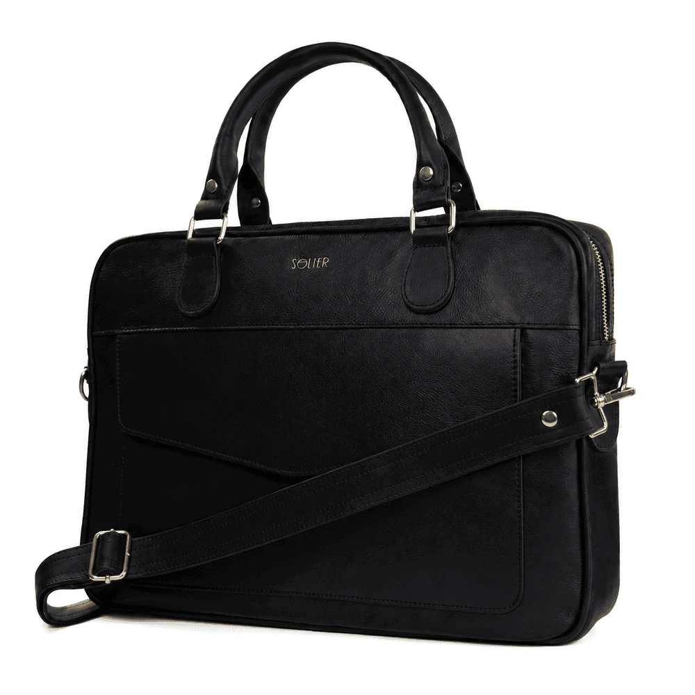 Gold Genuine leather woman s laptop bag FL25 juodas with snake pattern
