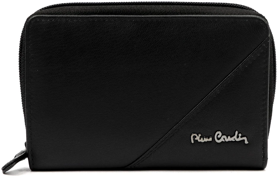 Pierre Cardin Portfel Damski Skórzany Średni Portmonetka RFID na Zatrzask