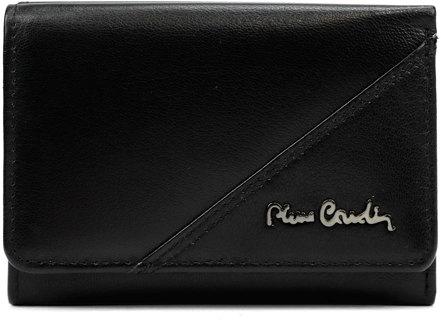 Pierre Cardin Portfel Damski Skórzany Średni RFID Zatrzask Skóra Naturalna