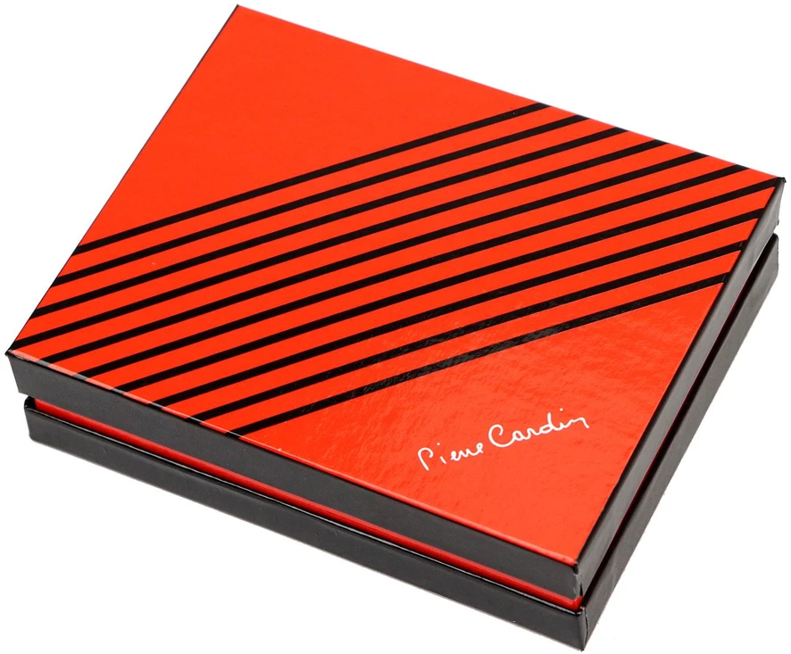Pierre Cardin Portfel Damski Skórzany Średni RFID Zatrzask Skóra Naturalna