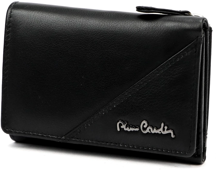 Pierre Cardin Damska Skórzana Portmonetka Zgrabna Portfel RFID Zatrzask