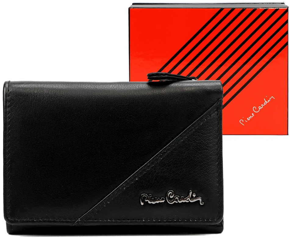 Pierre Cardin Damska Skórzana Portmonetka Zgrabna Portfel RFID Zatrzask