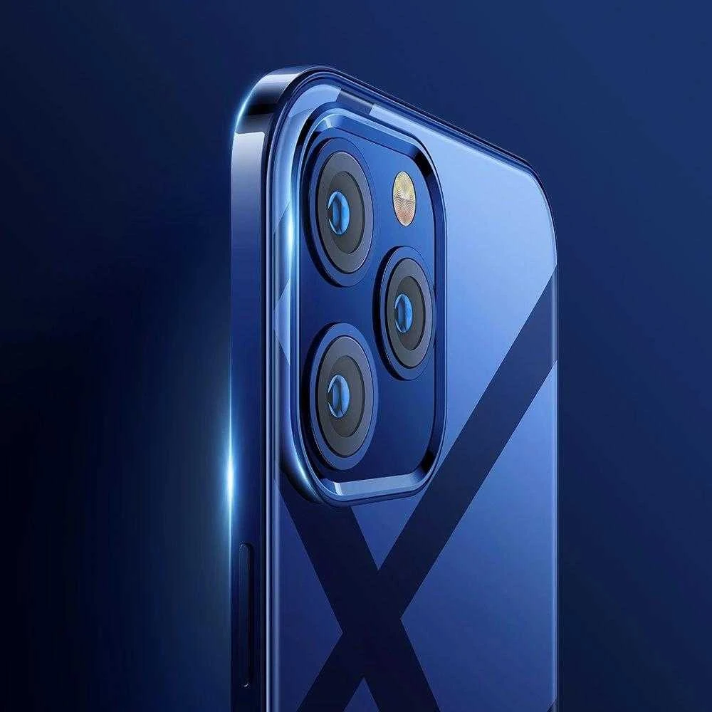Joyroom New Beautiful Series ultra plonas with electroplated frame iPhone 12 Pro Max dėklas telefonui juodos spalvos (JR-BP796)