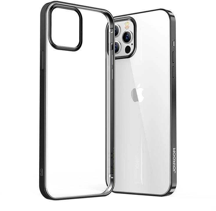 Joyroom New Beautiful Series ultra plonas with electroplated frame iPhone 12 Pro Max dėklas telefonui juodos spalvos (JR-BP796)