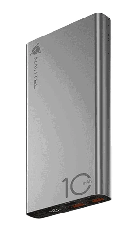 Navitel | Portable Charger | PWR10 AL Sidabrinis | USB-A, USB-C | Lithium-ion