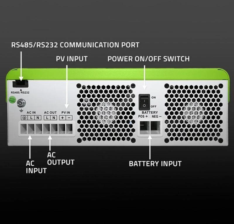 Qoltec Off-Grid 6200W 120A 48V hibridinis saulės inverteris
