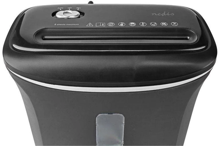 Nedis 12l DIN P-4 190W Juoda dokumentų smulkintuvas