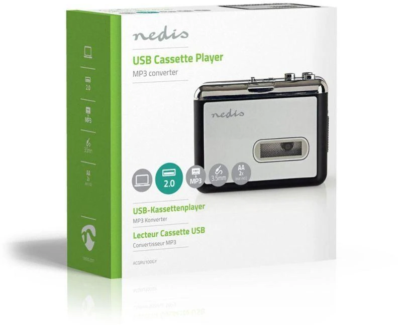 NEI Nedis ACGRU100GY MP3 / MP4 grotuvas Pilka