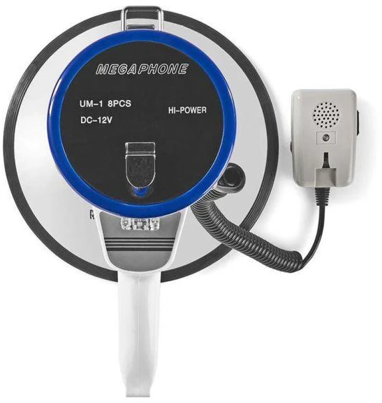 Nedis Megafonas 25W su nuimamu mikrofonu (nuotolis iki 1500 m)