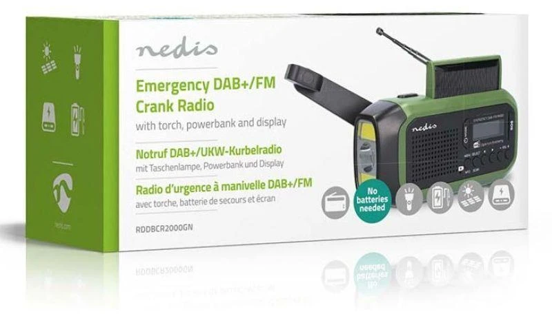 Radio Nedis RDDBCR2000GN DAB+ Juodas/Žalias
