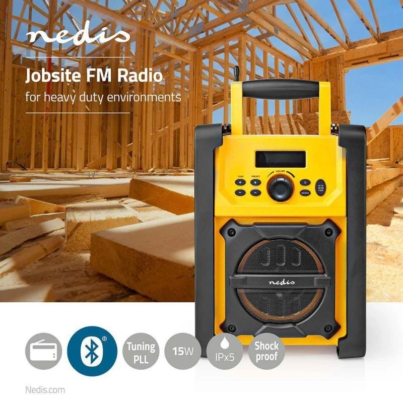 NEI Nedis RDFM3100YW radijo imtuvas Darbo vieta Skaitmeninis Juoda, Geltona