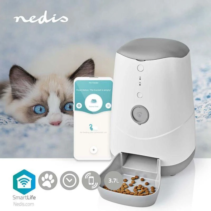 „Nedis“ WIFIPET10CWT 3,7 l „Wi-Fi“ naminių gyvūnėlių šėrykla